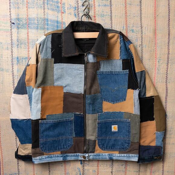 Carhartt Other - Upcycled patchwork carhartt chore jacket